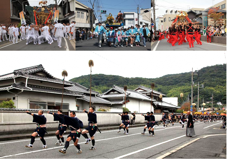 大竹祭の奴行列と山車の風流