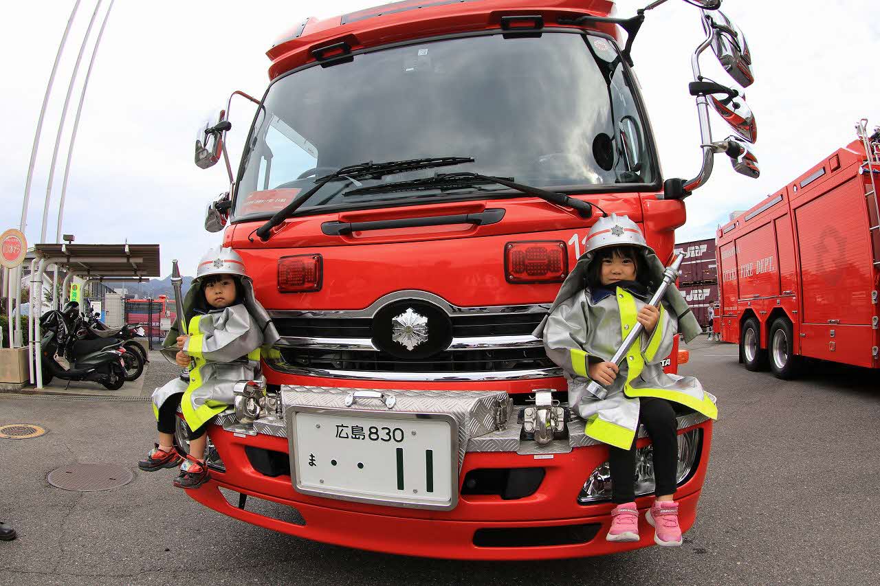 去年の消防フェアの写真