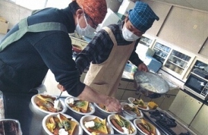 調理中