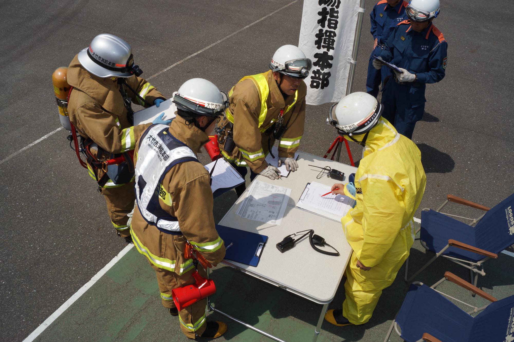 会社での訓練の様子