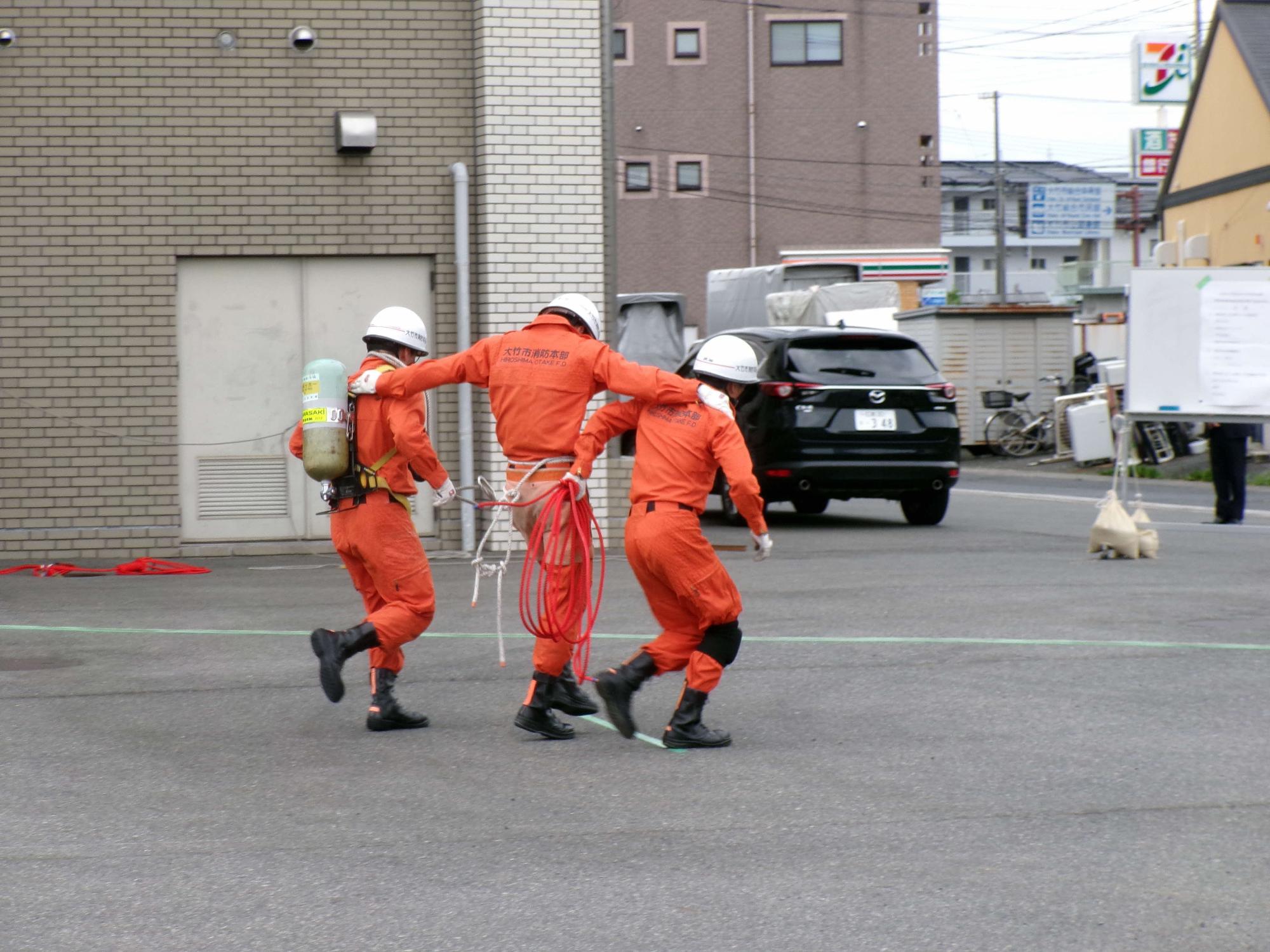 救助技術指導会の様子