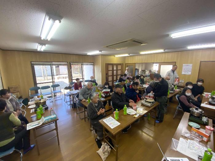 防災飯（湯煎）作成準備